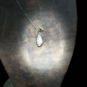 Dainty Silver Baroque Pearl Pendant Necklace